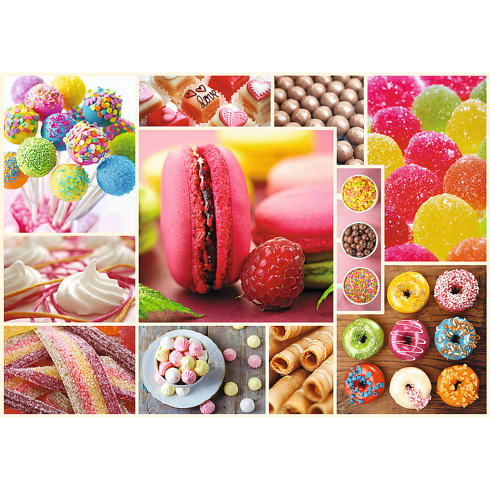 Trefl 1000 Piece Candy Collage Colorful Jigsaw Puzzle