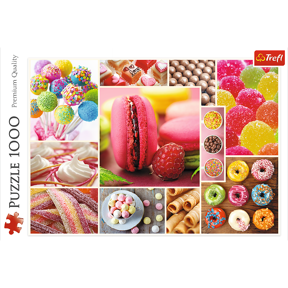 Trefl 1000 Piece Candy Collage Colorful Jigsaw Puzzle