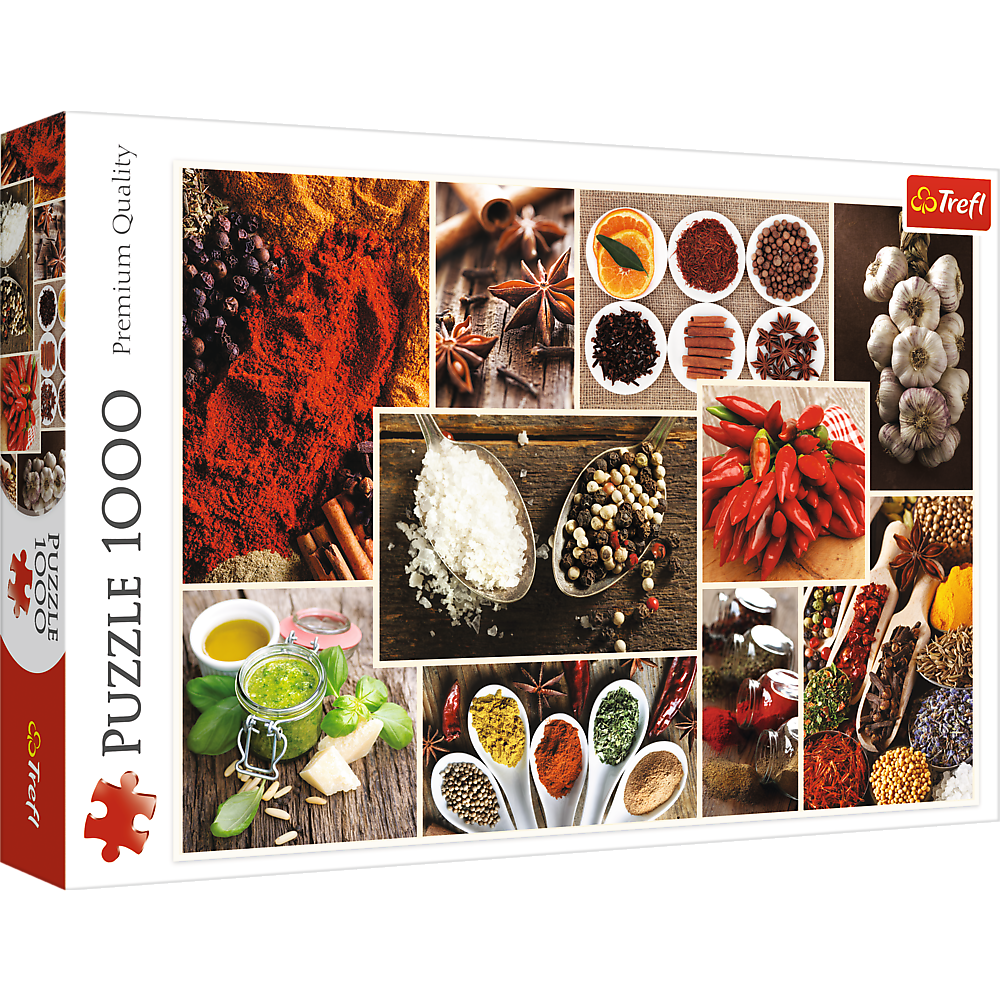 Trefl 1000 Piece Spices Food Jigsaw Puzzle Collage