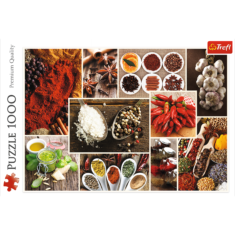 Trefl 1000 Piece Spices Food Jigsaw Puzzle Collage