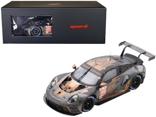 Porsche 911 RSR-19 #99 Andrew Haryanto - Alessio Picariello - Martin Rump "Hardpoint Motorsport" GTE Am "24 Hours of Le Mans" (2022) with Acrylic Display Case 1/18 Model Car by Spark-0