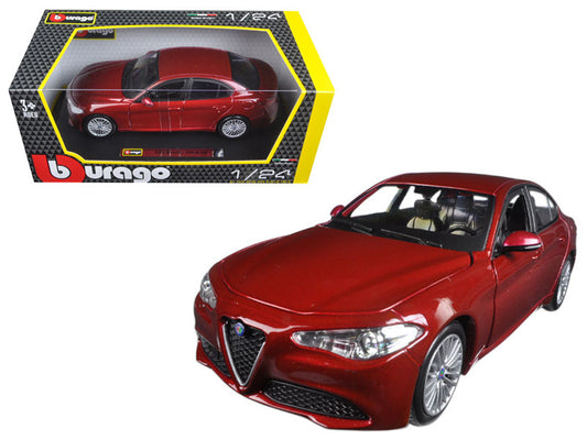2016 Alfa Romeo Giulia Burgundy 1/24 Diecast Model Car by Bburago-0