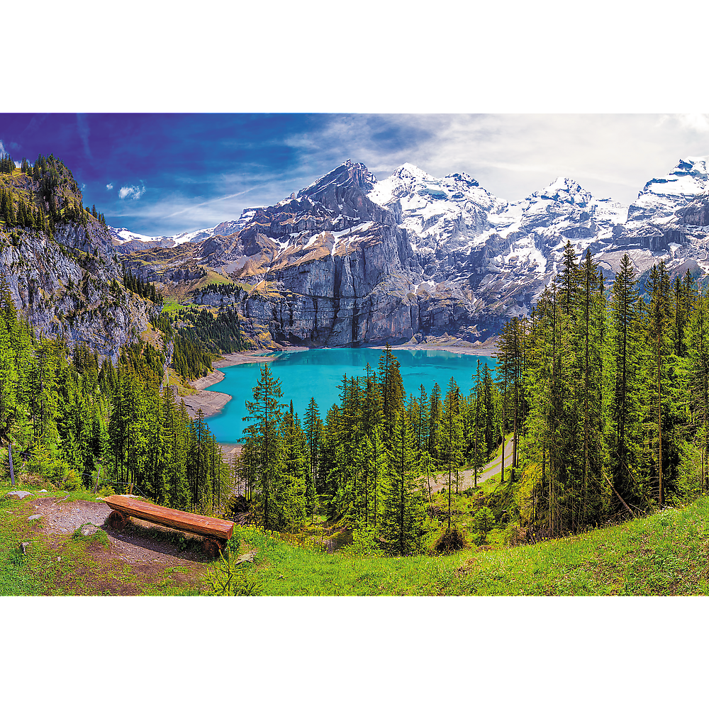 Trefl 1500 Piece Lake Oeschinen Puzzle Switzerland