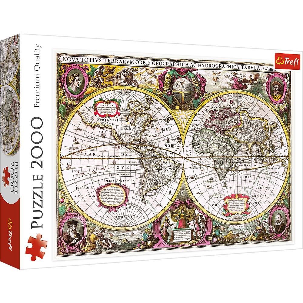 2000 Piece Jigsaw Puzzles, New Land Puzzle, Earth Puzzle, Historical Puzzle, Old World Puzzle, Adult Puzzles