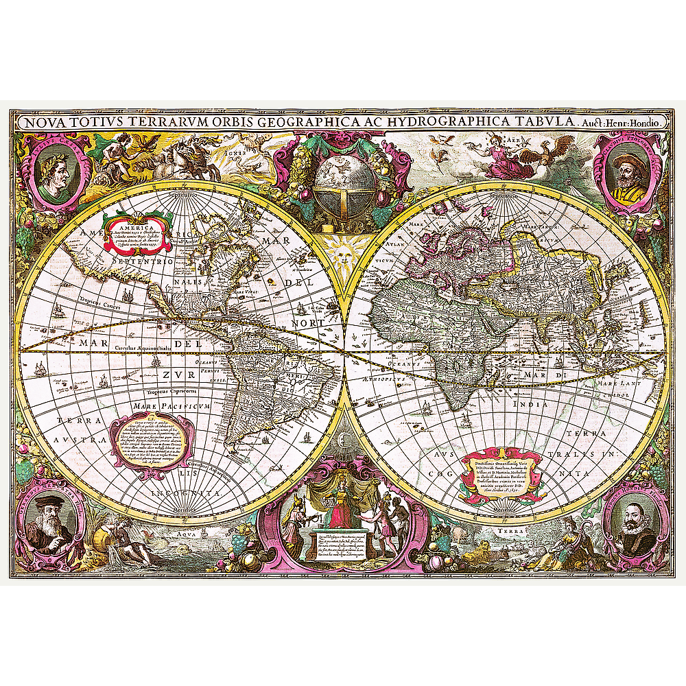 2000 Piece Jigsaw Puzzles, New Land Puzzle, Earth Puzzle, Historical Puzzle, Old World Puzzle, Adult Puzzles