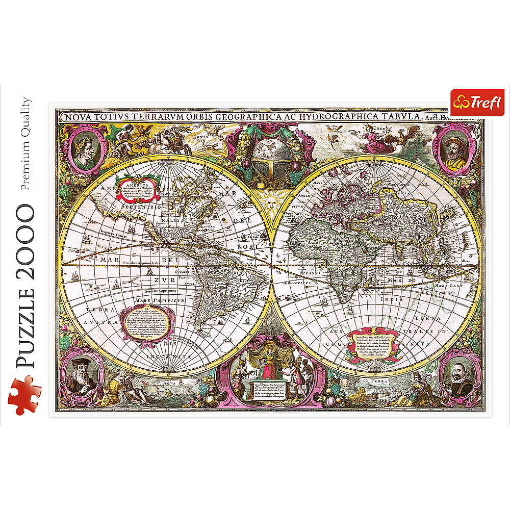 2000 Piece Jigsaw Puzzles, New Land Puzzle, Earth Puzzle, Historical Puzzle, Old World Puzzle, Adult Puzzles