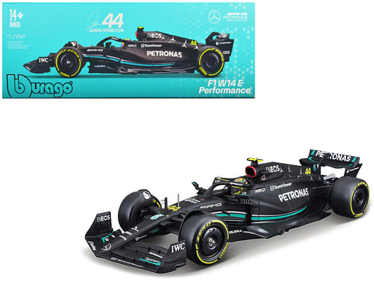 Mercedes-AMG F1 W14 E Performance #44 Lewis Hamilton "Petronas" Formula One F1 "World Championship" (2023) 1/24 Diecast Model Car by Bburago-0