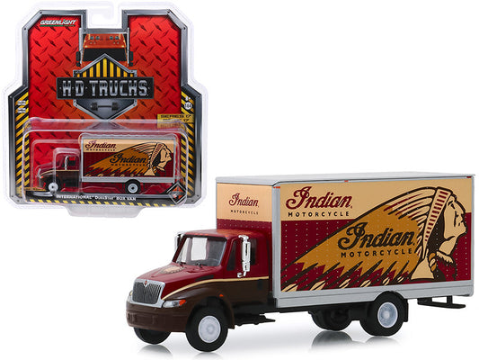 International Durastar Box Van "Indian Motorcycle" "H.D. Trucks" Series 17 1/64 Diecast Model by Greenlight-0
