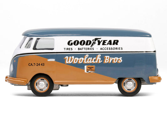 1964 Volkswagen Panel Van "Goodyear" Gray and White with Tan Graphics "Club Vee-Dub" Series 20 1/64 Diecast Model Car by Greenlight-0