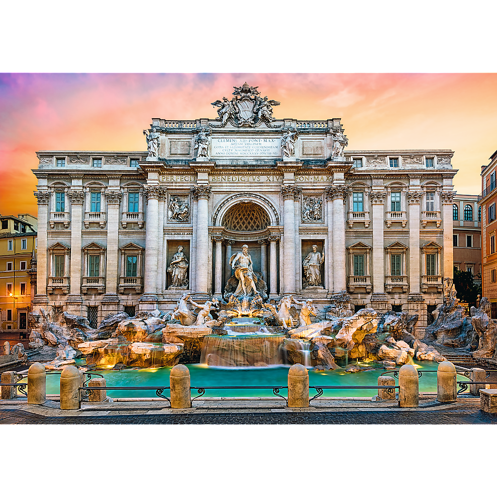 500 Piece Jigsaw Puzzle, Fontanna di Trevi, Rome, Italy, Adult Puzzles, Trefl 37292
