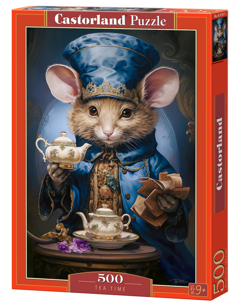 Castorland Tea Time 500 Piece Jigsaw Puzzle Mouse Teapot