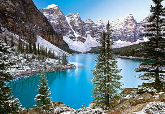 1000 Piece Jigsaw Puzzle, The Jewel of the Rockies, Canada, Idyllic Landscape, Mountains and Lake, Adult puzzle, Castorland C-102372-2