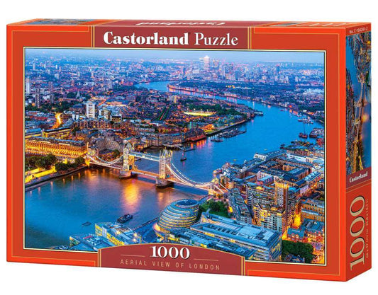 1000 Piece Jigsaw Puzzle, Aerial View of London, England Puzzle, Big Ben and River Thames Puzzle, Adult Puzzle