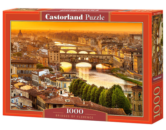 1000 Piece Jigsaw Puzzle, Bridges of Florence, Arno, Tuscany
