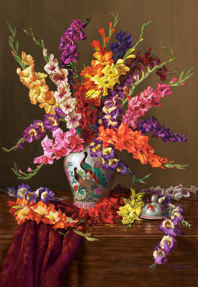 Castorland 1000 Piece Gladioli In Chinese Vase Puzzle