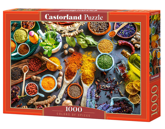 1000 Piece Jigsaw Puzzle, Colors of Spices, Food puzzles, Variety of colors, Culinary-themed puzzle, Adult Puzzle