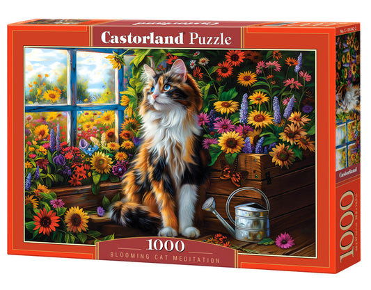 1000 Piece Jigsaw Puzzle Cat Garden View Castorland