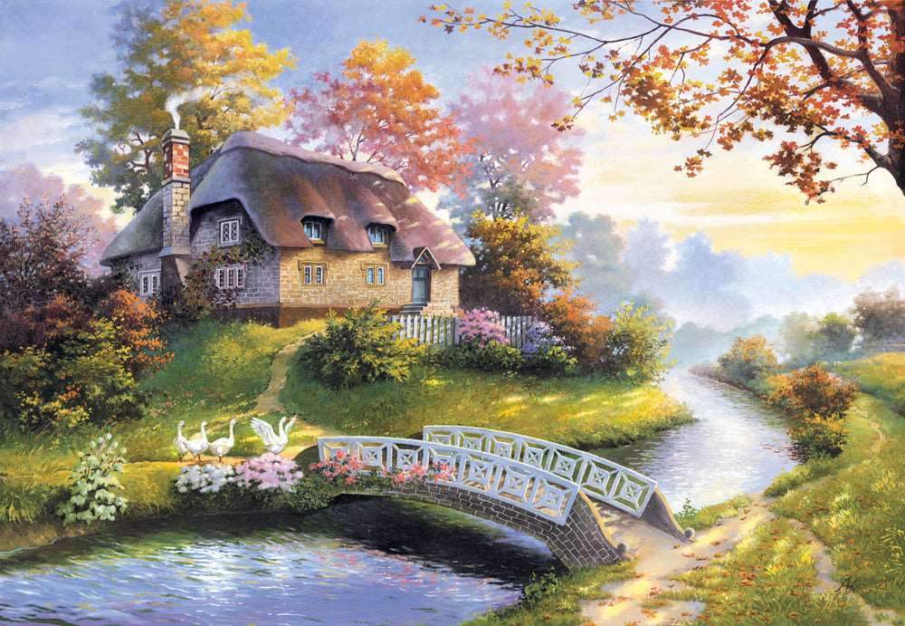 Castorland 1500 Piece Jigsaw Puzzle Cottage Nook Pond