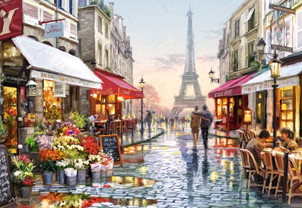 Castorland 1500 Piece Paris Eiffel Tower Flower Shop Puzzle