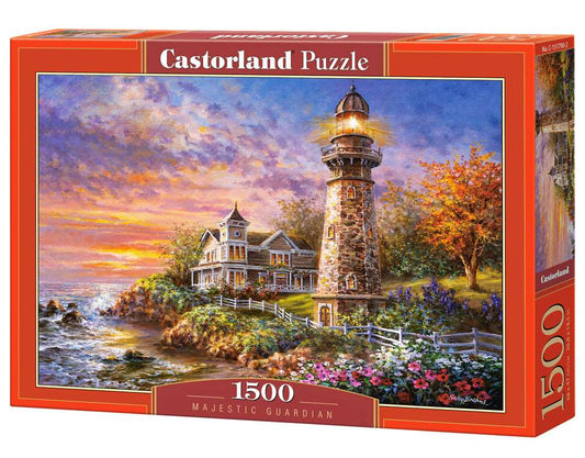 1500 Piece Jigsaw Puzzle, Majestic Guardian, Lighthouse, Seaview, Seashore, Adult Puzzles