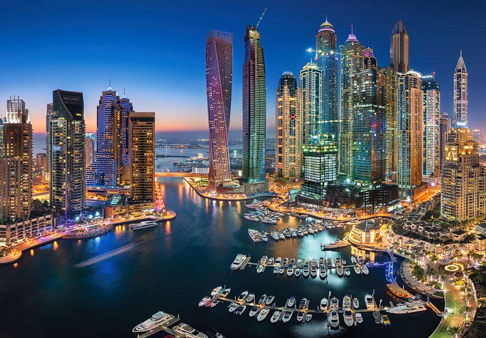 1500 Piece Dubai Skyscrapers Puzzle City Lights Castorland