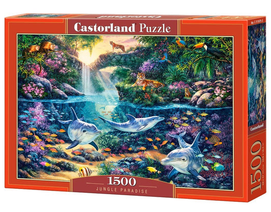 1500 Piece Jigsaw Puzzle, Jungle Paradise, Secret oasis, Underwater world, Exotic birds, Adult Puzzle