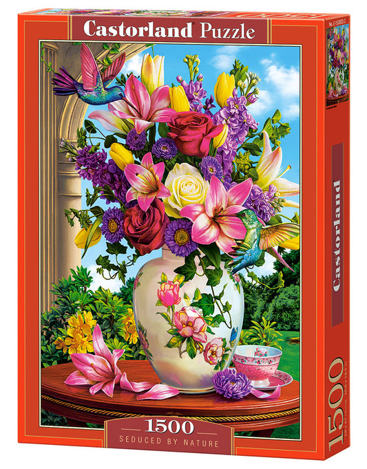 1500 Piece Jigsaw Puzzle, Seduced by Nature, Flower puzzle, Still nature, Adult Puzzle, Castorland