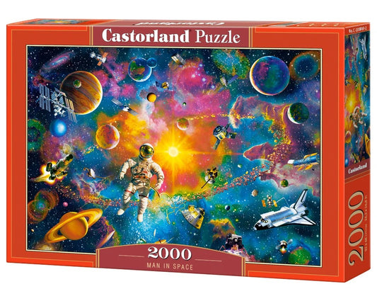 2000 Piece Jigsaw Puzzle, Man in Space, Sparkling stars, Astronaut, Space scene, Adult Puzzle