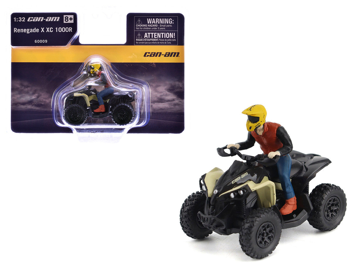 Can-Am Renegade X XC 1000R ATV Desert Tan with Driver Figure 1/32 Diecast Model by BRP Models-4