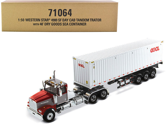 Western Star 4900 SF Diecast Truck 1 50 With OOCL Container