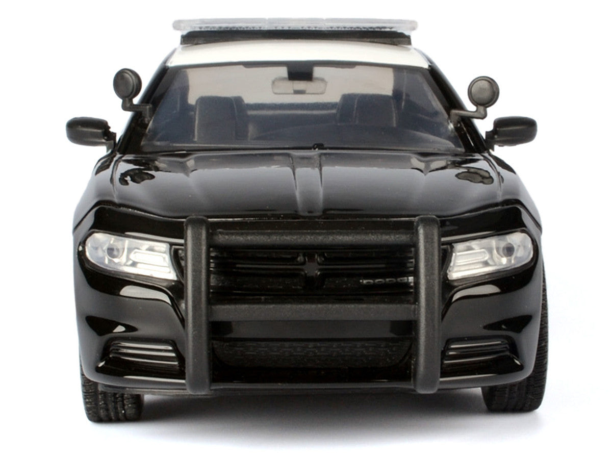 2023 Dodge Charger Pursuit Police Car "California Highway Patrol" Black and White "Law Enforcement and Public Service" Series 1/24 Diecast Model Car by Motormax-3