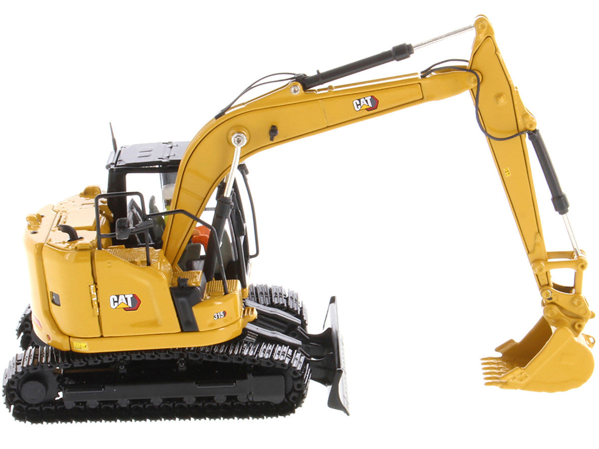 CAT Caterpillar 315 Track Type Hydraulic Excavator Yellow with Operator "High Line" Series 1/50 Diecast Model by Diecast Masters-1