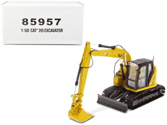 CAT Caterpillar 315 Track Type Hydraulic Excavator Yellow with Operator "High Line" Series 1/50 Diecast Model by Diecast Masters-0