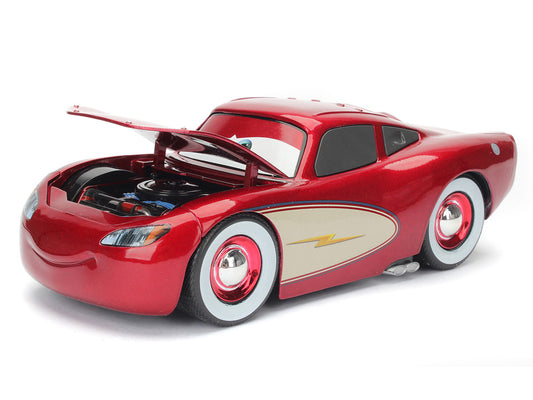Cruising Lightning McQueen Red Metallic with Extra Wheels Disney & Pixar "Cars" Movie "Hollywood Rides" Series Diecast Model Car by Jada-2