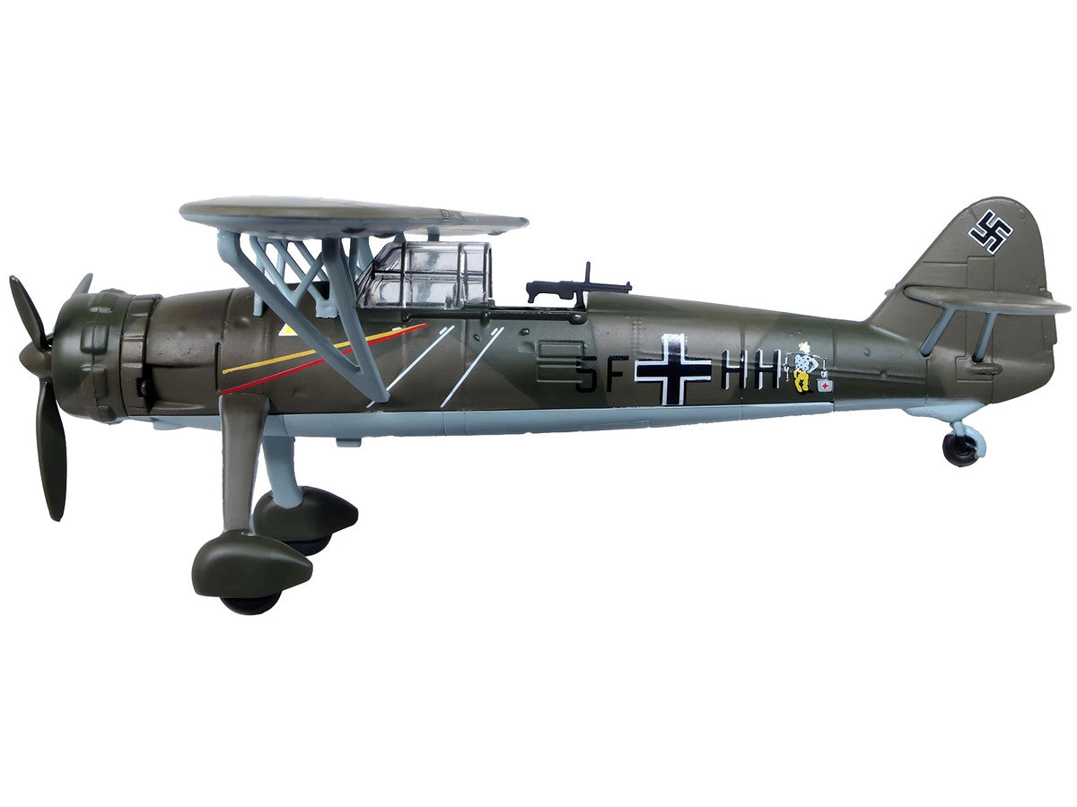 Henschel Hs 126 A-1 Reconnaissance Aircraft "Hannes Gaub Gerd Scroder 1.(H)/14 Invasion of Poland" (1939) German Luftwaffe "Oxford Aviation" Series 1/72 Diecast Model Airplane by Oxford Diecast-2