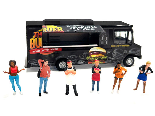 Foodies Diecast Figure Set Limited Edition American Diorama