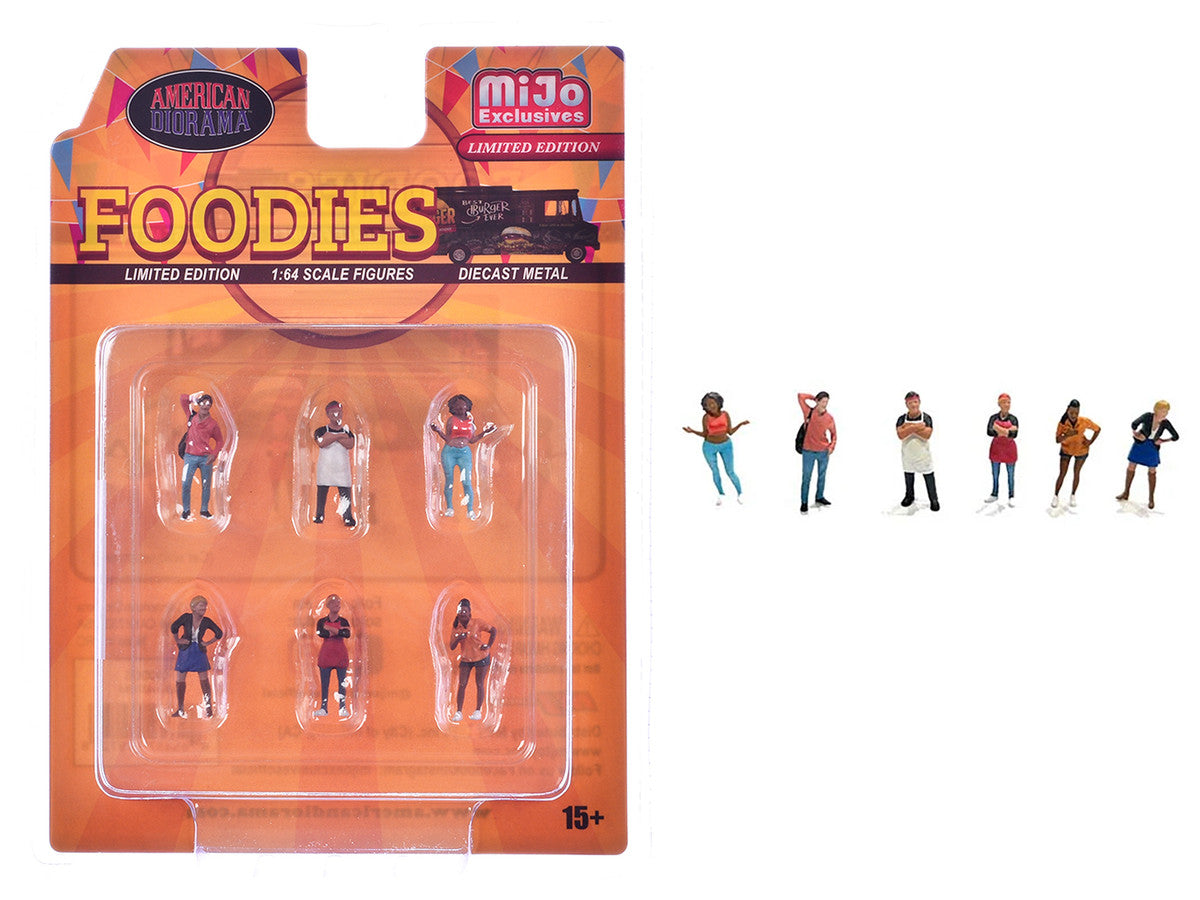 Foodies Diecast Figure Set Limited Edition American Diorama