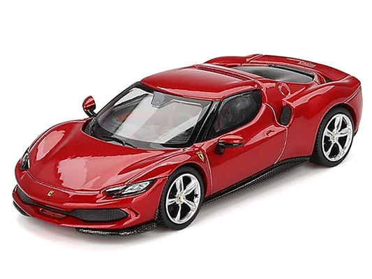 Ferrari 296 GTB Rosso Imola Red 1/64 Diecast Model Car by BBR-0