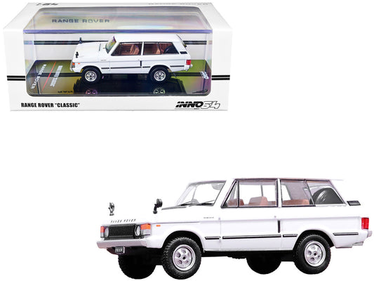 Land Rover Range Rover Classic RHD (Right Hand Drive) White 1/64 Diecast Model Car by Inno Models-0