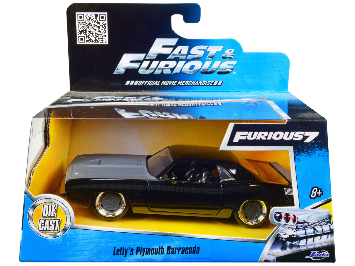 Lettys Plymouth Barracuda Diecast Model Car 1:32 Fast And Furious 7 Jada
