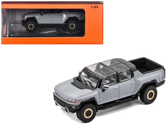 2022 GMC Hummer EV Pickup Gray Diecast Model 1 To 64 By GCD Officially Licensed With Real Rubber Tires Limited Edition