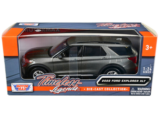 2022 Ford Explorer XLT Gray Metallic "Timeless Legends" Series 1/24 Diecast Model Car by Motormax-0