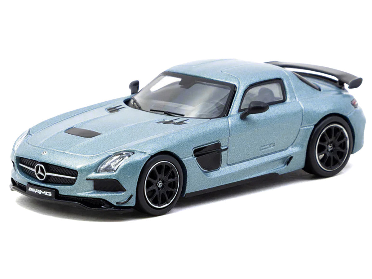 Mercedes-Benz SLS AMG Coupe Black Series Matte Blue Metallic "Global64" Series 1/64 Diecast Model by Tarmac Works-1