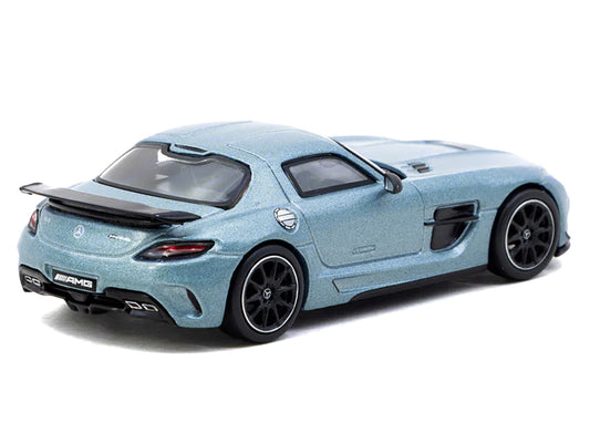 Mercedes-Benz SLS AMG Coupe Black Series Matte Blue Metallic "Global64" Series 1/64 Diecast Model by Tarmac Works-0