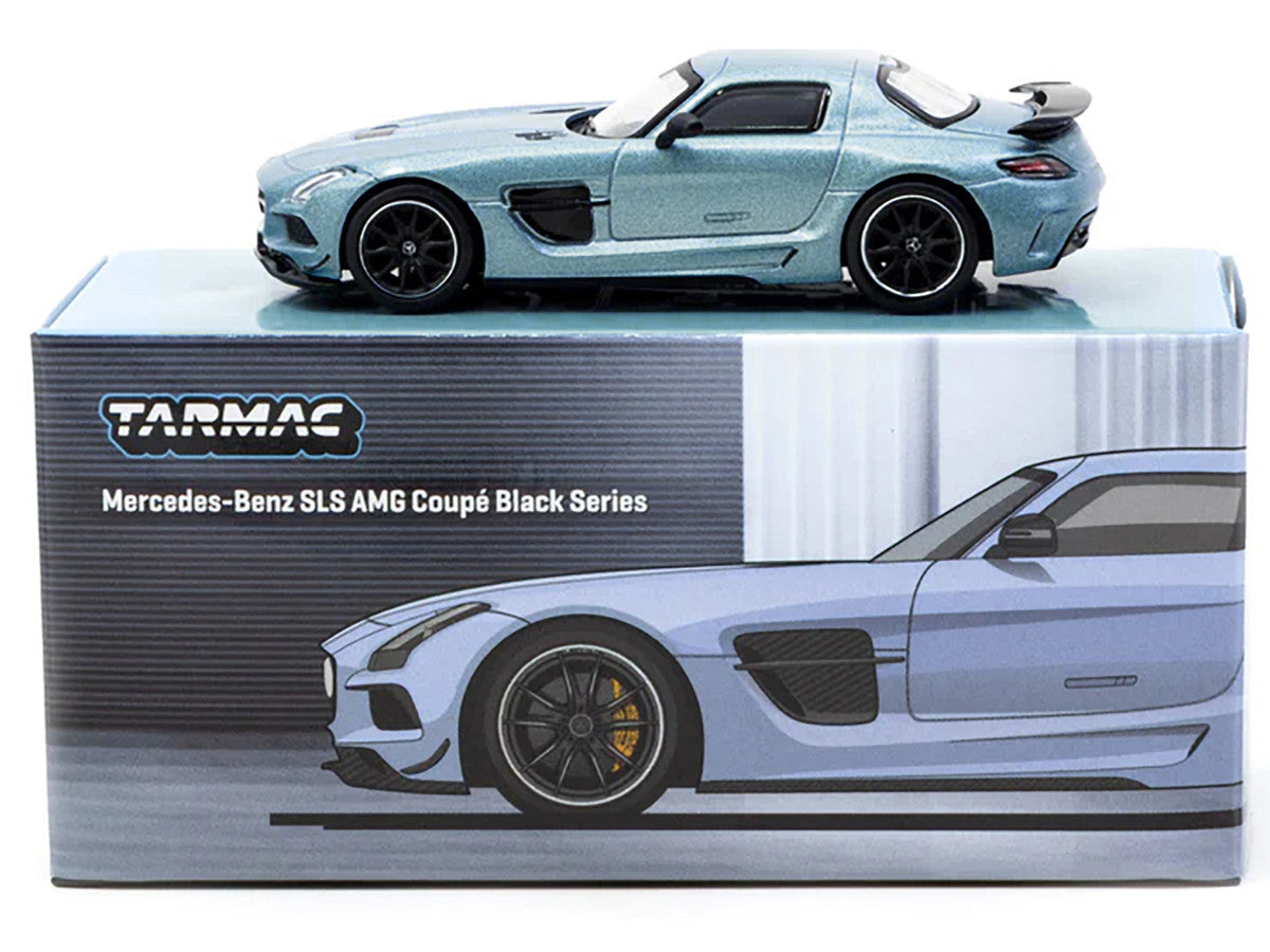 Mercedes-Benz SLS AMG Coupe Black Series Matte Blue Metallic "Global64" Series 1/64 Diecast Model by Tarmac Works-2