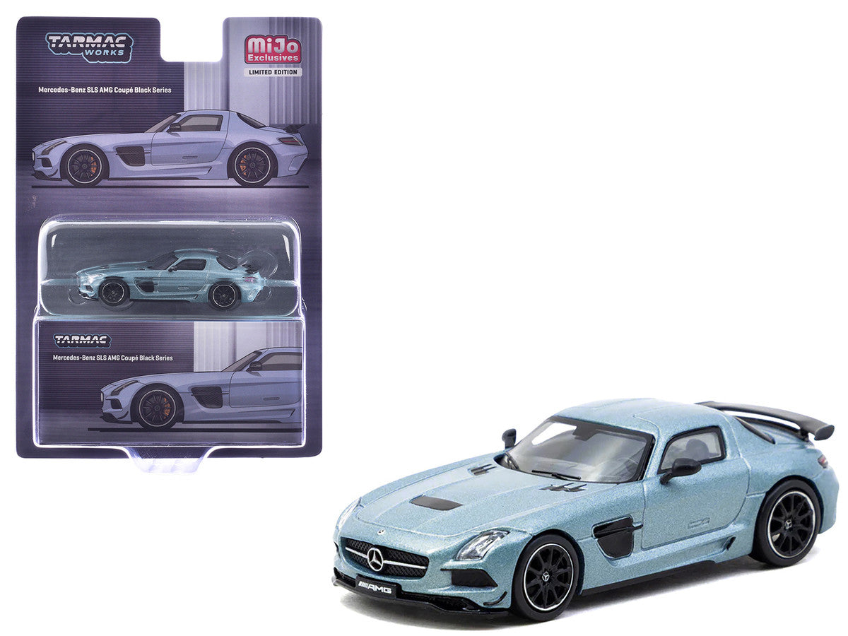 Mercedes-Benz SLS AMG Coupe Black Series Matte Blue Metallic "Global64" Series 1/64 Diecast Model by Tarmac Works-3