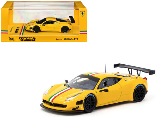 Ferrari 458 Italia GT3 1/64 Diecast Model Tarmac Works Yellow