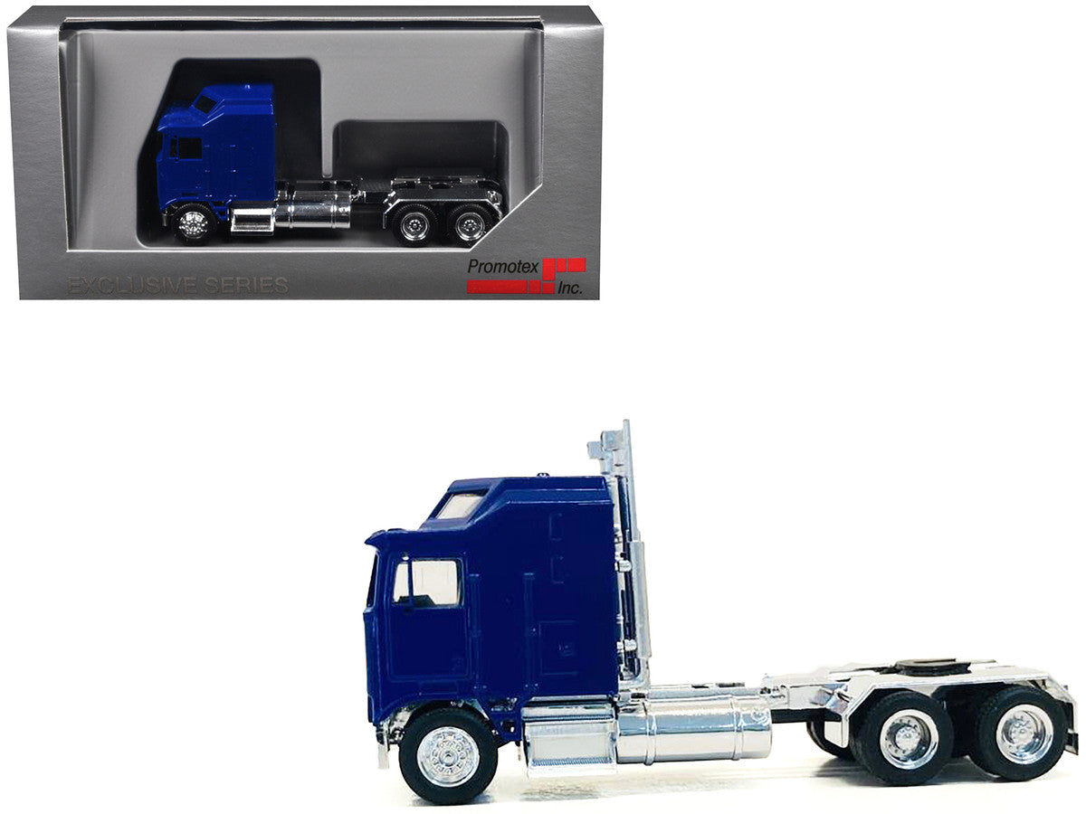 Kenworth K100 1 Bar Grill X Long Chrome Chassis Blue HO Scale Model Car Promotex