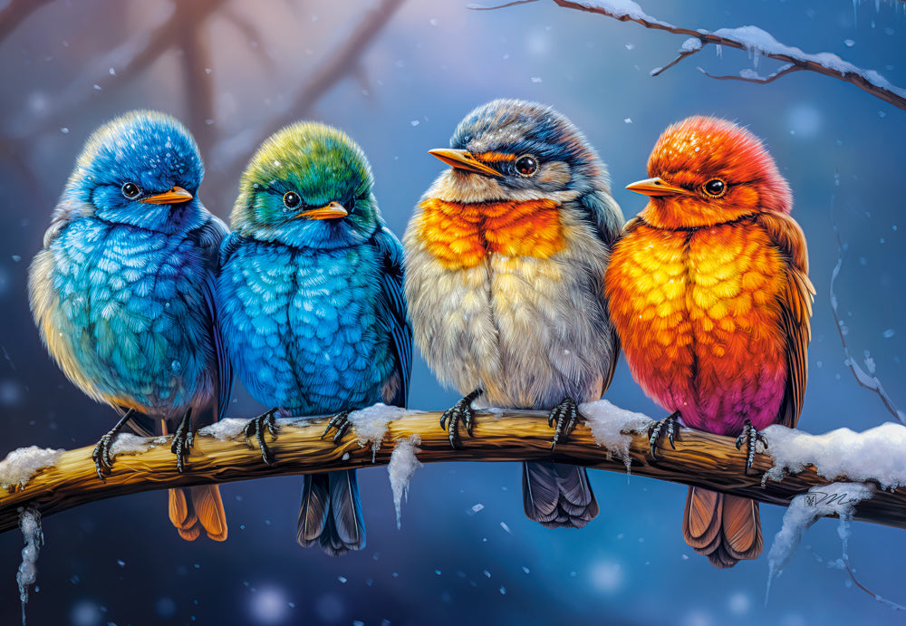 Castorland 1500 Piece Jigsaw Puzzle Colorful Birds Winter