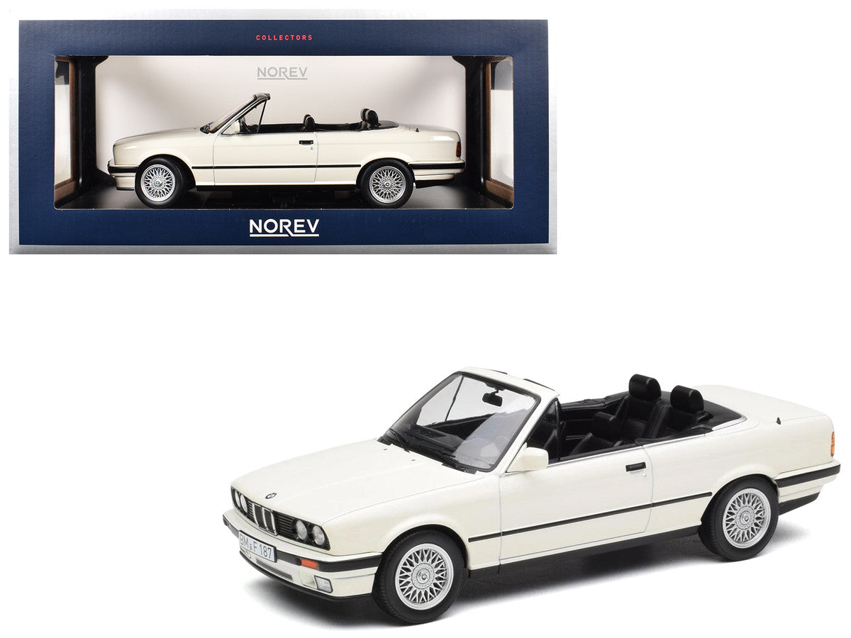 1991 BMW 325i Cabriolet Diecast Model Car Alpine White 1:18 Scale by Norev Official Licensed
